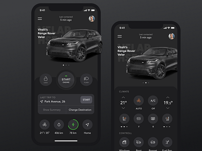 Range Rover Connected Car - Mobile App