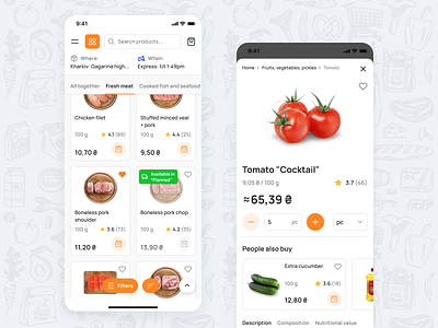 Silpo. Ukrainin grocery store mobile app redesign appdesign application categories design ecommerce grocery inspiration ios product page shop silpo store ui ux