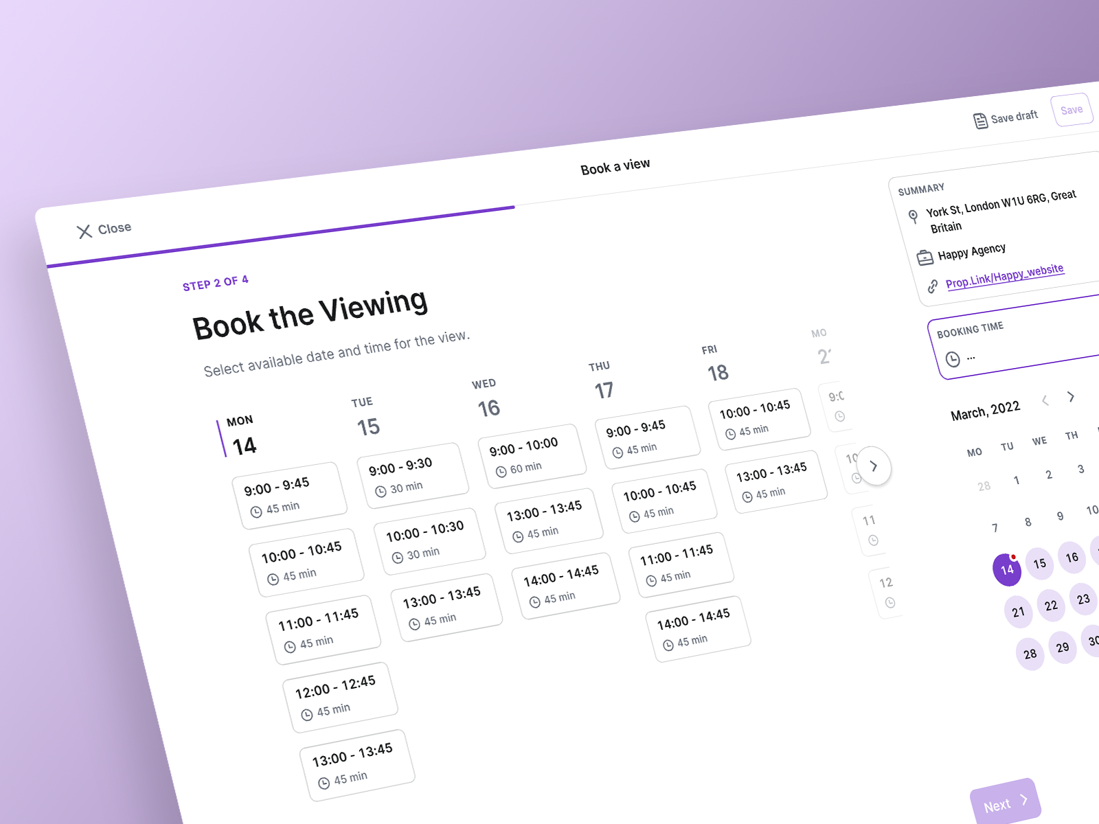 Timeslot booking by Vitalii Prokopenko on Dribbble