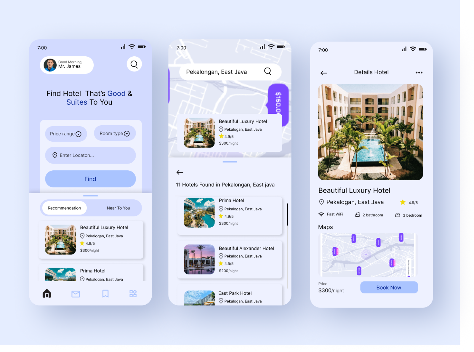 MyHotels - Booking App UI Exploration by Isal on Dribbble