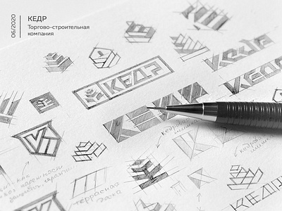 Sketch logo kedr lettering logo