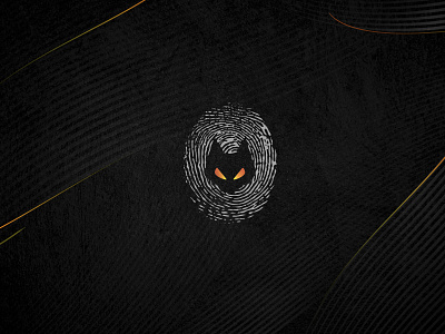 КРИМИНАЛИС eyes fingerprint fox logo logotype podcast print