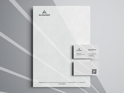 Alulogic aluminium branding logo logotype а бланк брендинг визитка