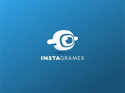 LOGO - INSTAGRAMMER illustration logo logotype vector бот глаз инстабот инстаграмм робот самолет фото