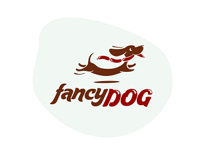 FancyDOG dachshund dog hot dog logo weiner