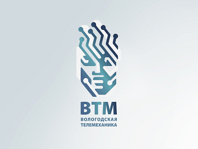 VTM design logo man mechanics of robot face