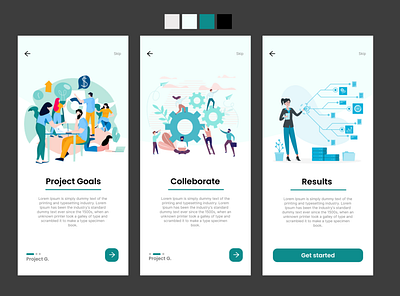 Project G. design figma illustration ui ux vector web design