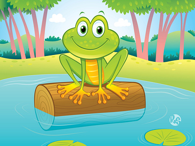 Frog Sitting On A Log