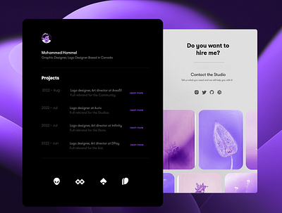 Mo's | Freelancer Portfolio app design portfolio projects