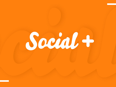 Social + brand color icon logo