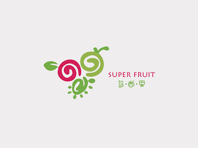 Supper Fruit fruit green logo