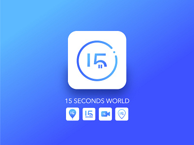 15seconds World 01 app blue icon time world