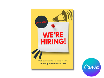 Job Hiring Canva Template|Link in Description to order. branding buy canva channel design employee fiverr graphic design gumroad hiring how job logo template to youtube