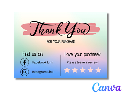 Thank you Card Canva Template|Check Description to order yours. 3d animation branding canva card design fiverr flyer graphic design gumroad halloween haunting logo order poster spooky subscribe template thankyou youtube