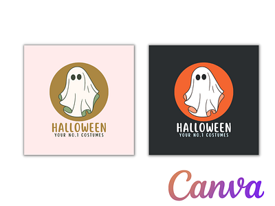 Halloween Logo Canva Template|Check Description to order. 3d animation branding canva channel design fiverr graphic design gumroad halloween like logo order share spooky subscribe template ui youtube