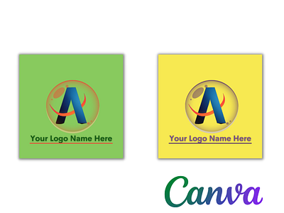 3D Alphabet Logo Canva Template|Check Description to order.