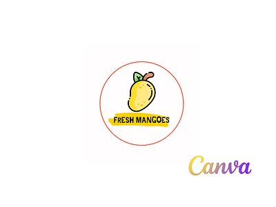 Canva Logo Template Fruit Shop|Check Description to order. 3d animation branding canva channel design fiverr fruits graphic design gumroad illustration logo mangoes motion graphics order shop template ui vector youtube