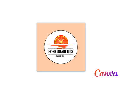 Canva Logo Template Fruit Shop|Check Description to order. 3d animation branding canva channel design fiverr fruits graphic design gumroad juice logo motion graphics oranges order shop template ui youtube