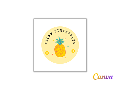 Canva Logo Template Fruit Shop|Check Description to order. 3d animation branding canva channel design fiverr fruits graphic design gumroad illustration logo motion graphics order pineapples template ui vector youtube