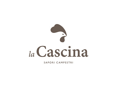 La Cascina // Brand identity brand cock elegant gelstalt logo negative space restaurant type typography