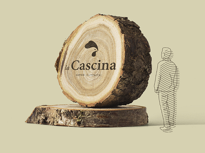la Cascina brand restaurant logo design