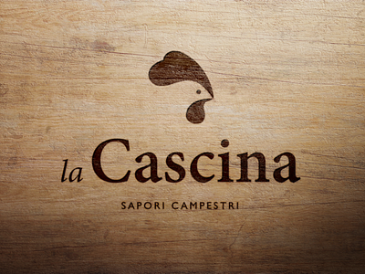 la Cascina brand restaurant logo design