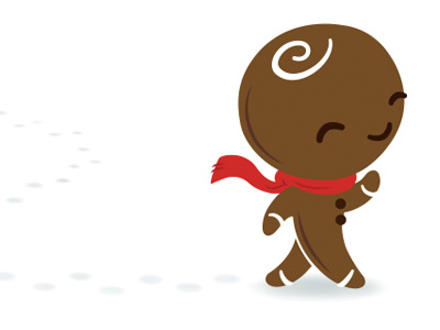 Jim G Bredman christmas gingerbread man holiday illustration