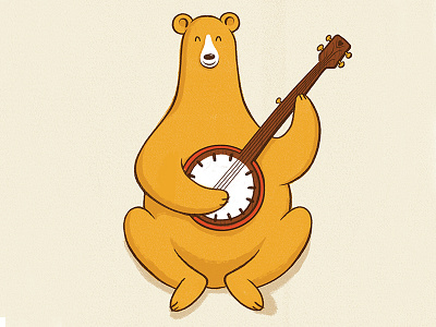 Banjo Bear illustration texture