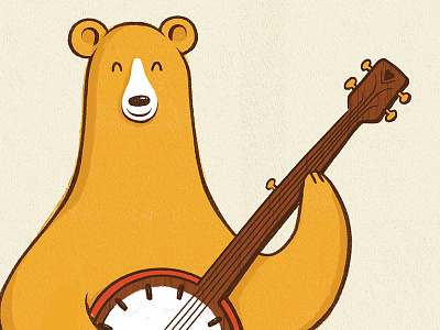 Banjo Bear Detail illustration texture