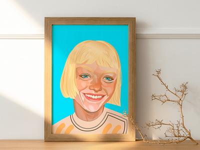 Vector portrait of the girl