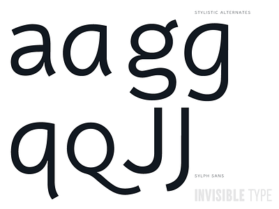 Sylph Sans - Stylistic Alternates font invisible type sylph sans type design typography