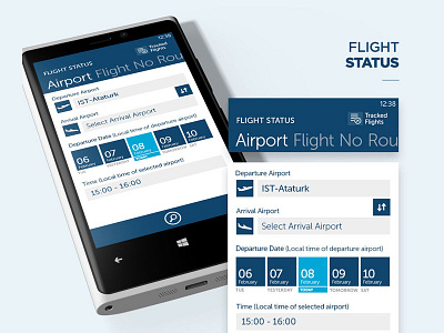 Flight Status Form airline app travel app turkish airlines windows phone app