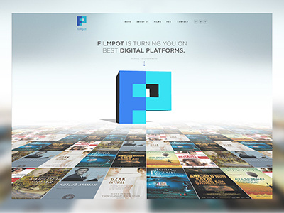 Filmpot Website Landing Page animation design movie website