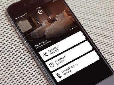 Hotel Profile & Services Screen hotel service app