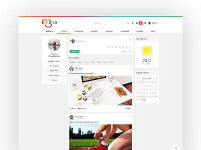 Feed - Aksigorta Bizbize Social Platform UI