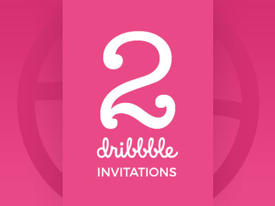 Two Dribbble Invites dribbble invitation invite