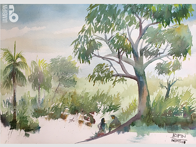 Charming Trees | Watercolor Painting aquarelle painting traditional art watercolor watercolour