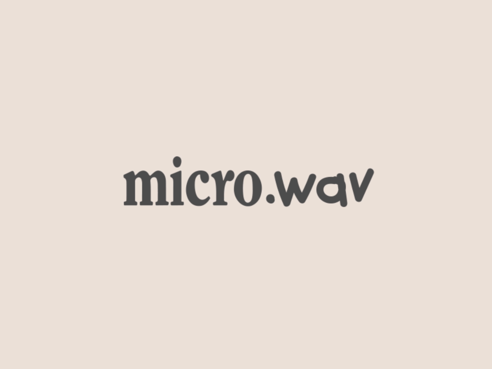 micro.wav logo ambient branding chillhop lettering lofi lofibeats logo