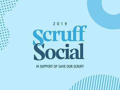 Scruff Social Lockup and Elements branding design dogs illustration logo patterns rescue shapes