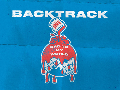 Backtrack logo flip (unofficial) backtrack hardcore illustration paint paper poster print