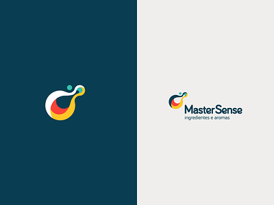 Logo MasterSense branding design flat icon illustrator logo minimal symbol typography vector