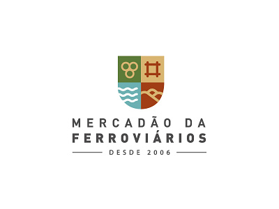 Logo Mercadão da Ferroviários logo logo design logotype market symbol