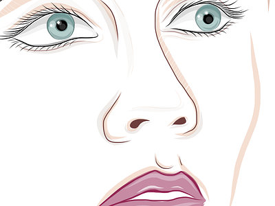 Watercolor in vector (2k14). beautiful enigma eyes fun girl lips smile watercolor