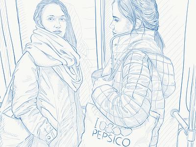 In the Moscow underground. Part 2 (2k16). girl human man moscow moscowmetro people sketch subway transport underground