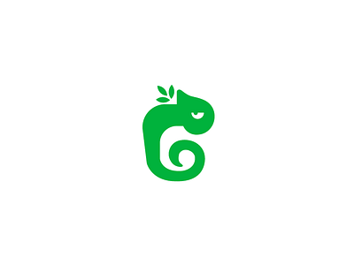 Chameleon design graphic logo mark simple symbol