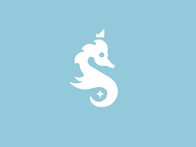 Seahorse design graphic logo mark simple symbol
