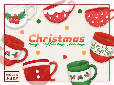 Christmas coffee Cup , Mug tea cup crayon cute design digital art graphic design illus illustration