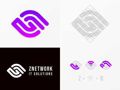 ZNetwork – Identity brand branding design internet logo network provider wifi