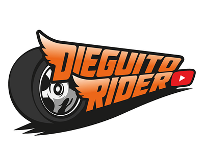 Isologo Dieguito Rider graphic design illustration logo vector