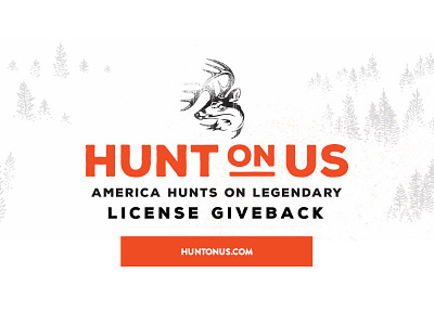Hunt On Us campaign hunt hunting lockup logo